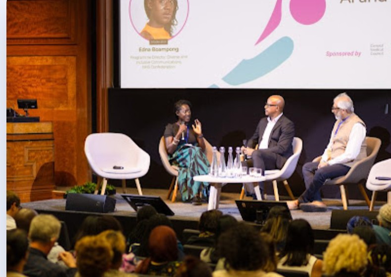A professional panel discussion at a National B.A.M.E Health and Care Awards event